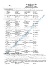13 Đề thi giữa học kỳ II môn Tiếng Anh Lớp 9 - Nguyễn Thiên Hương